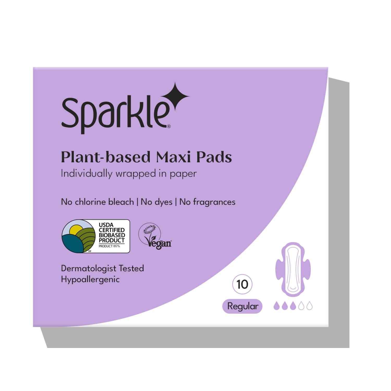 Sparkle Plant-Based Ultra Thin Pantyliners for Daily Use